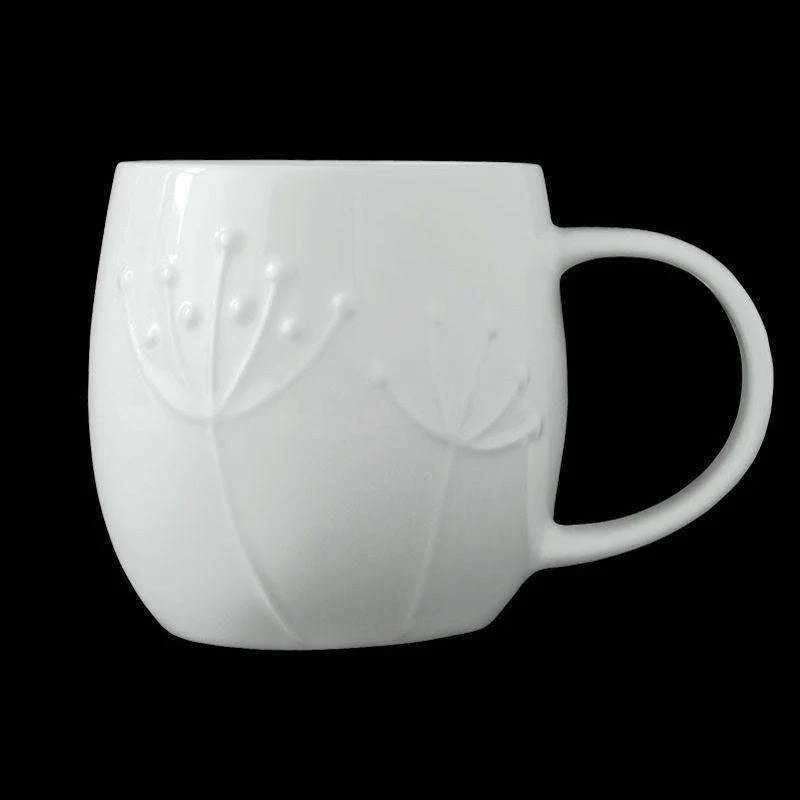 Plum Sprig White Bone China Mug - Image 4