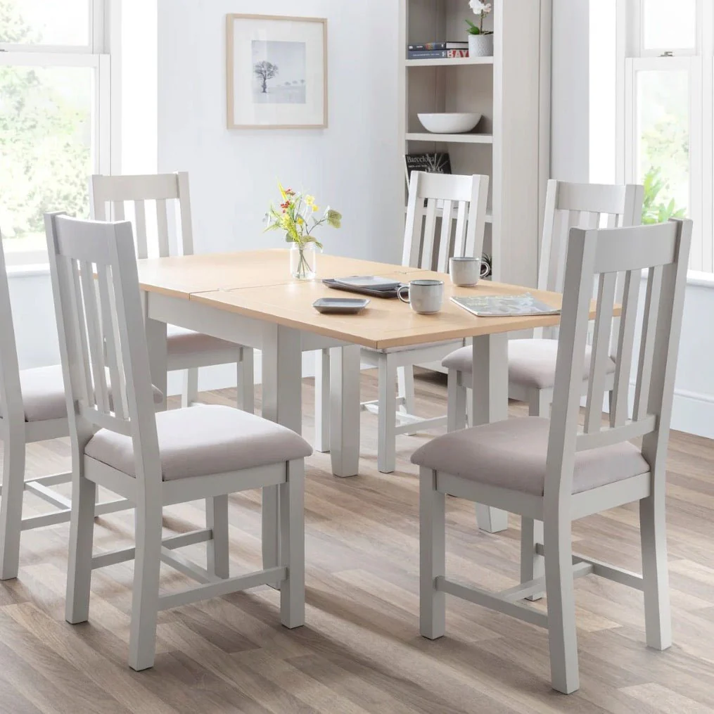 Richmond Elephant Grey Flip Top Dining Table - Image 5