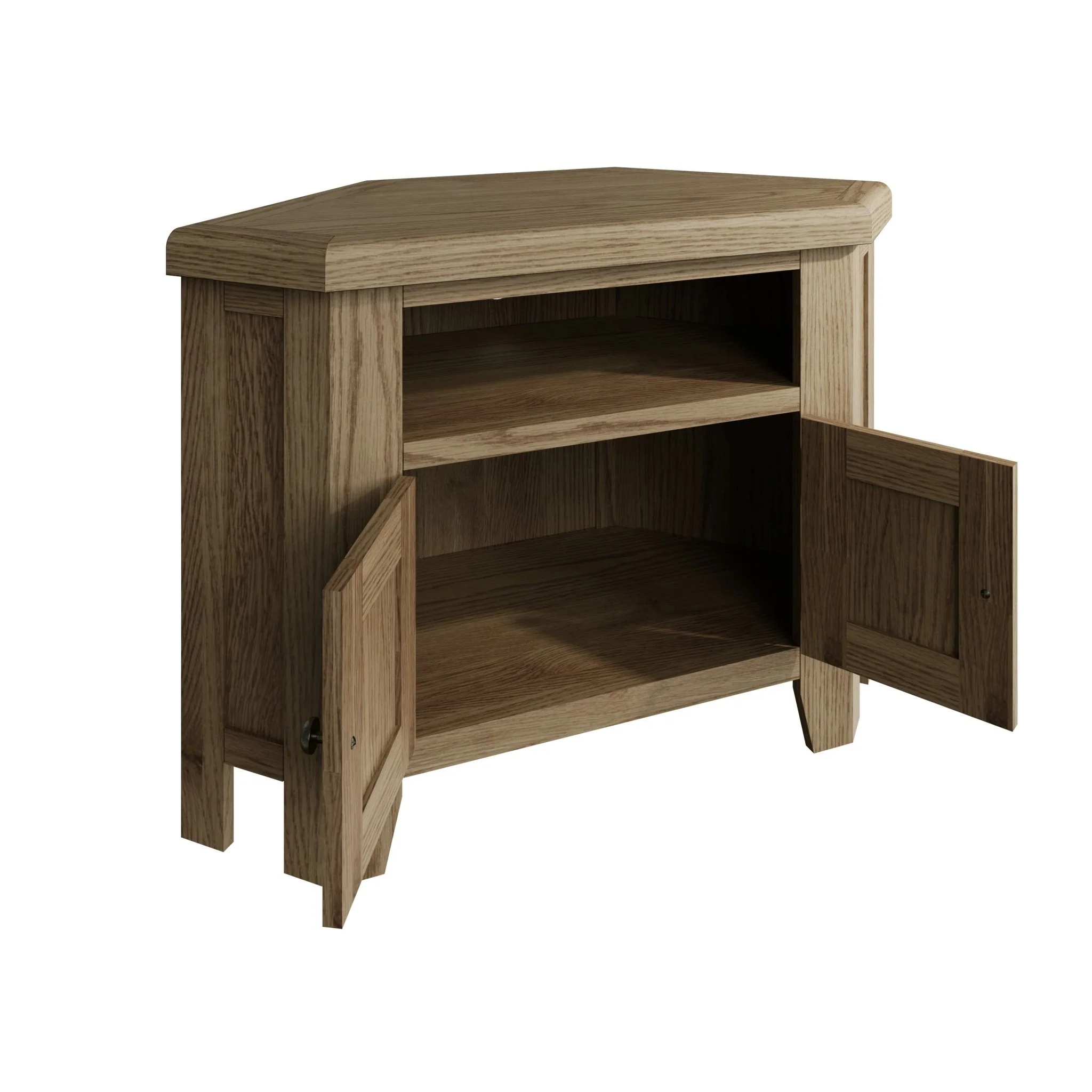 Rusper Oak Corner TV Unit - Image 4