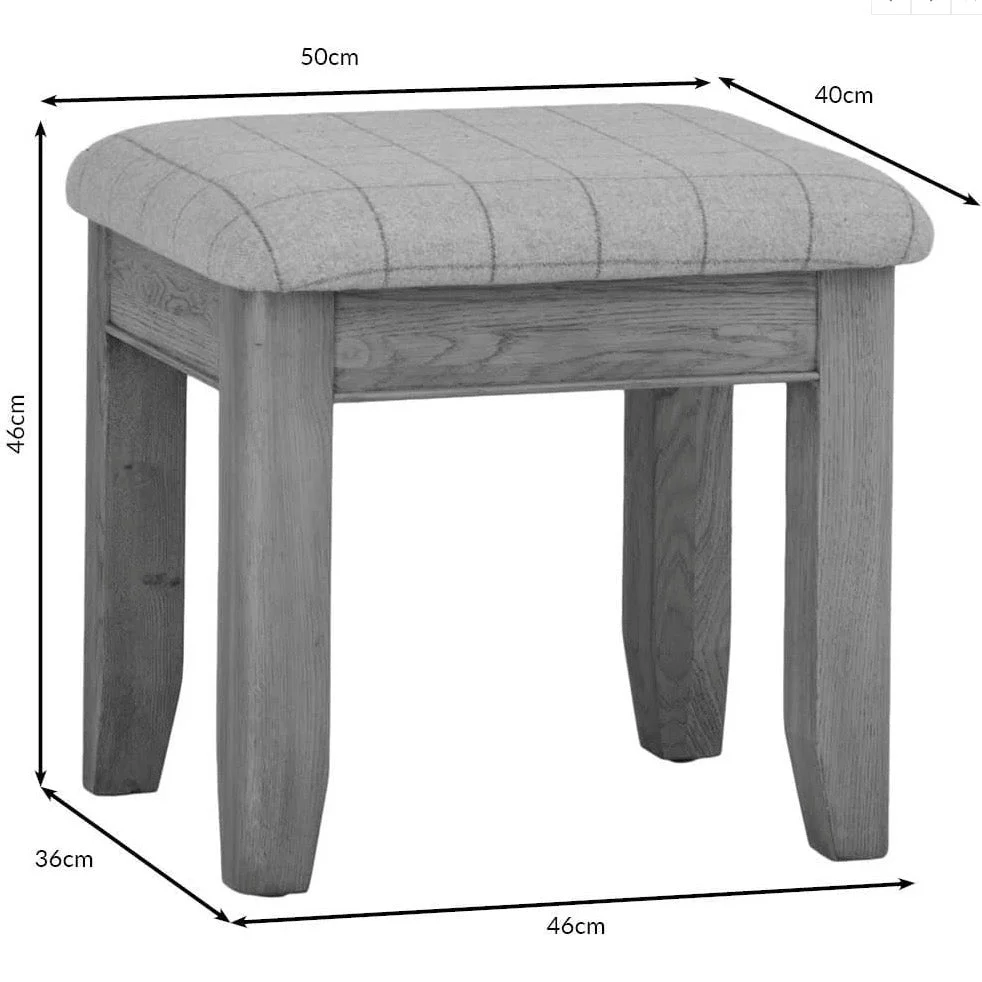 Rusper Oak Flip Top Dressing Table Stool - Image 11