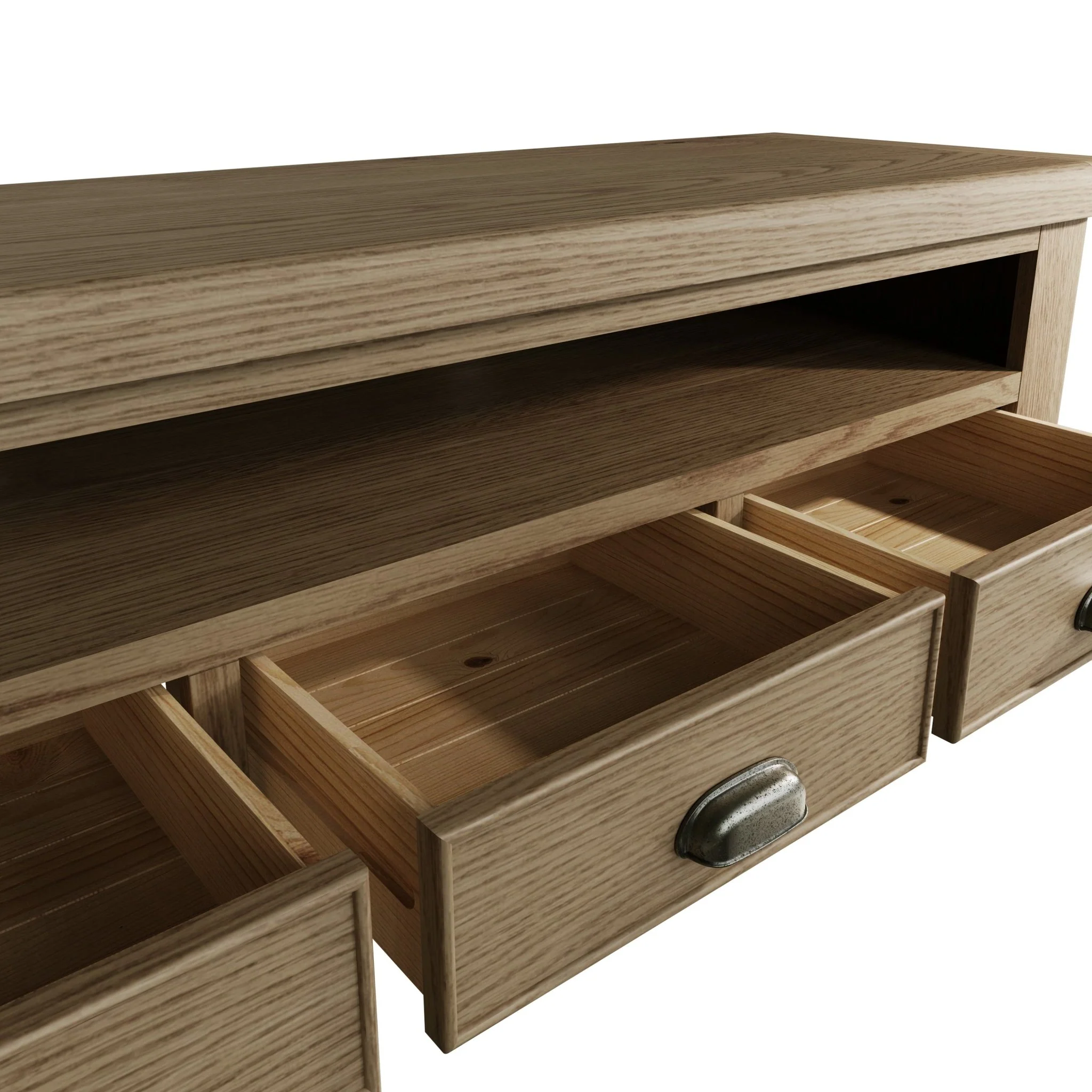 Rusper Oak Large TV Unit - Image 6