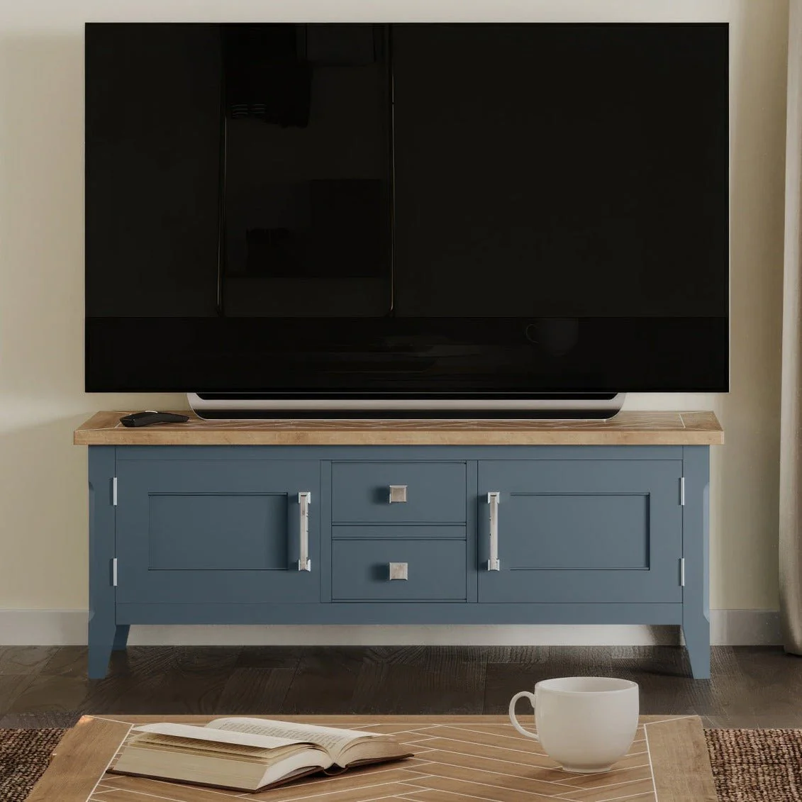 Signature Blue Widescreen Television Stand