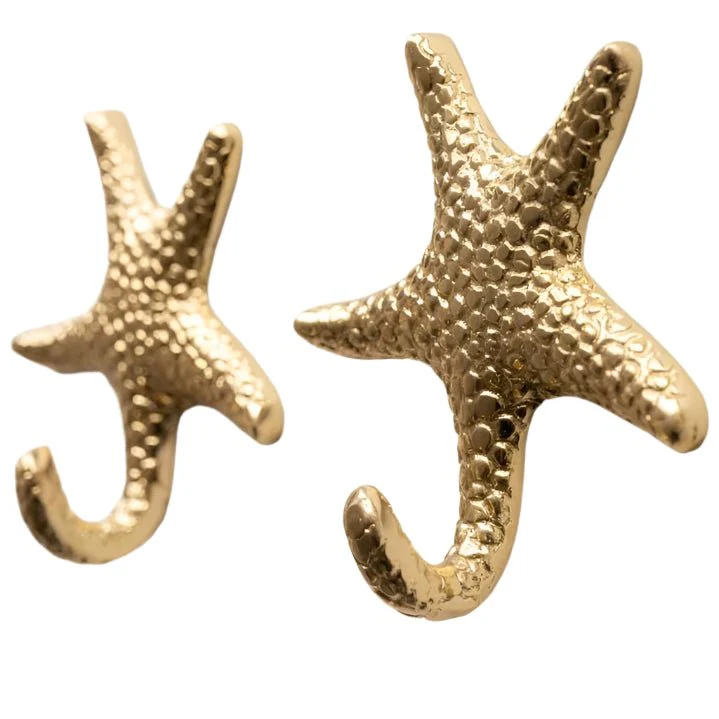 Starfish Gold Coat Hook - Small - Image 4