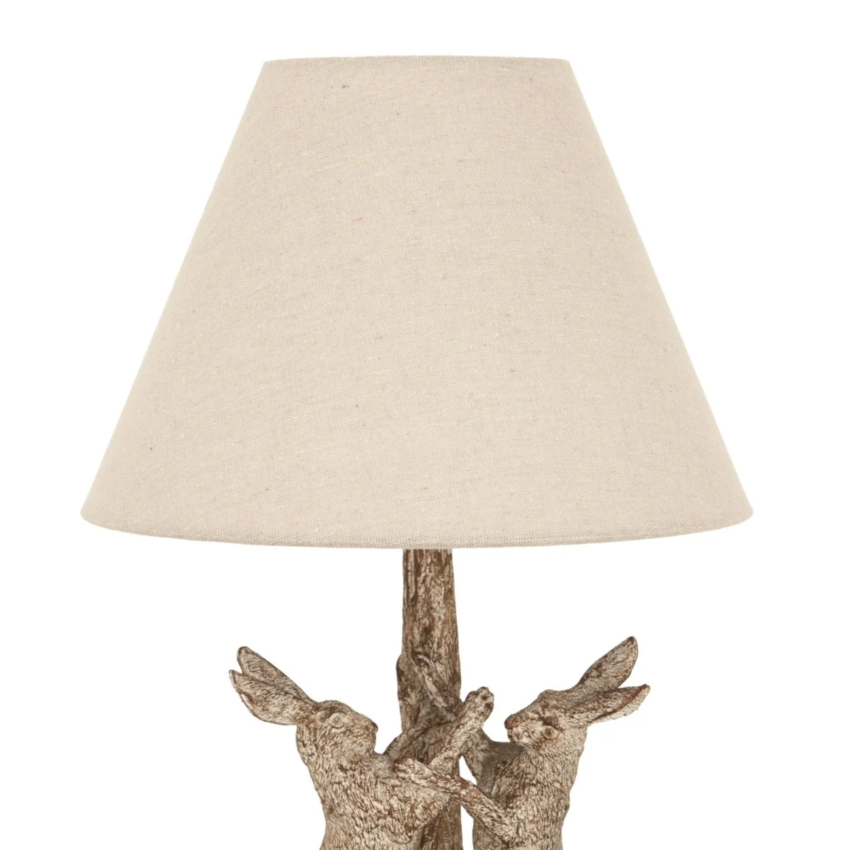 Stonewashed Marching Hares Lamp With Linen Shade - Image 4