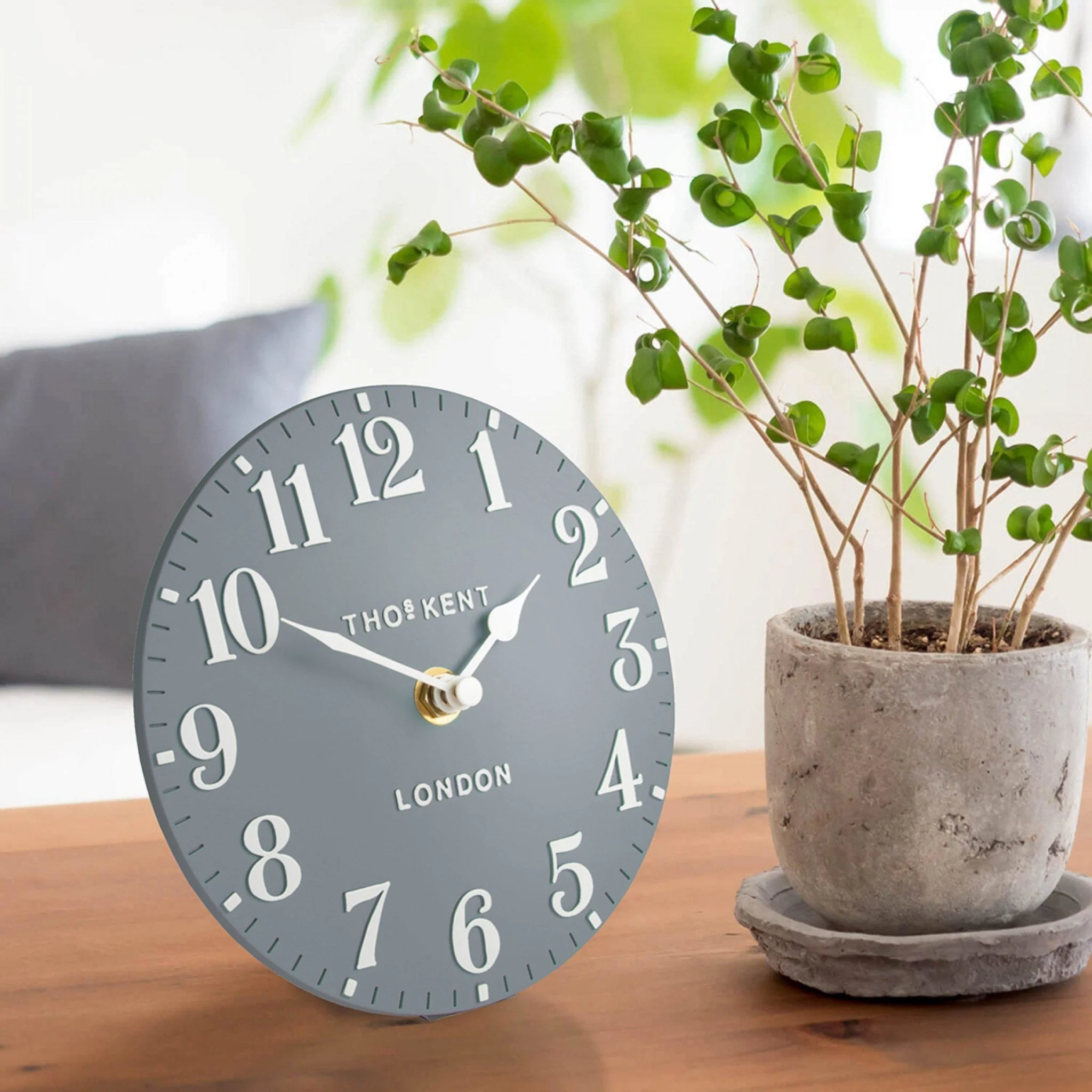 Thomas Kent Arabic Mantel Clock - Flax Blue - Image 2