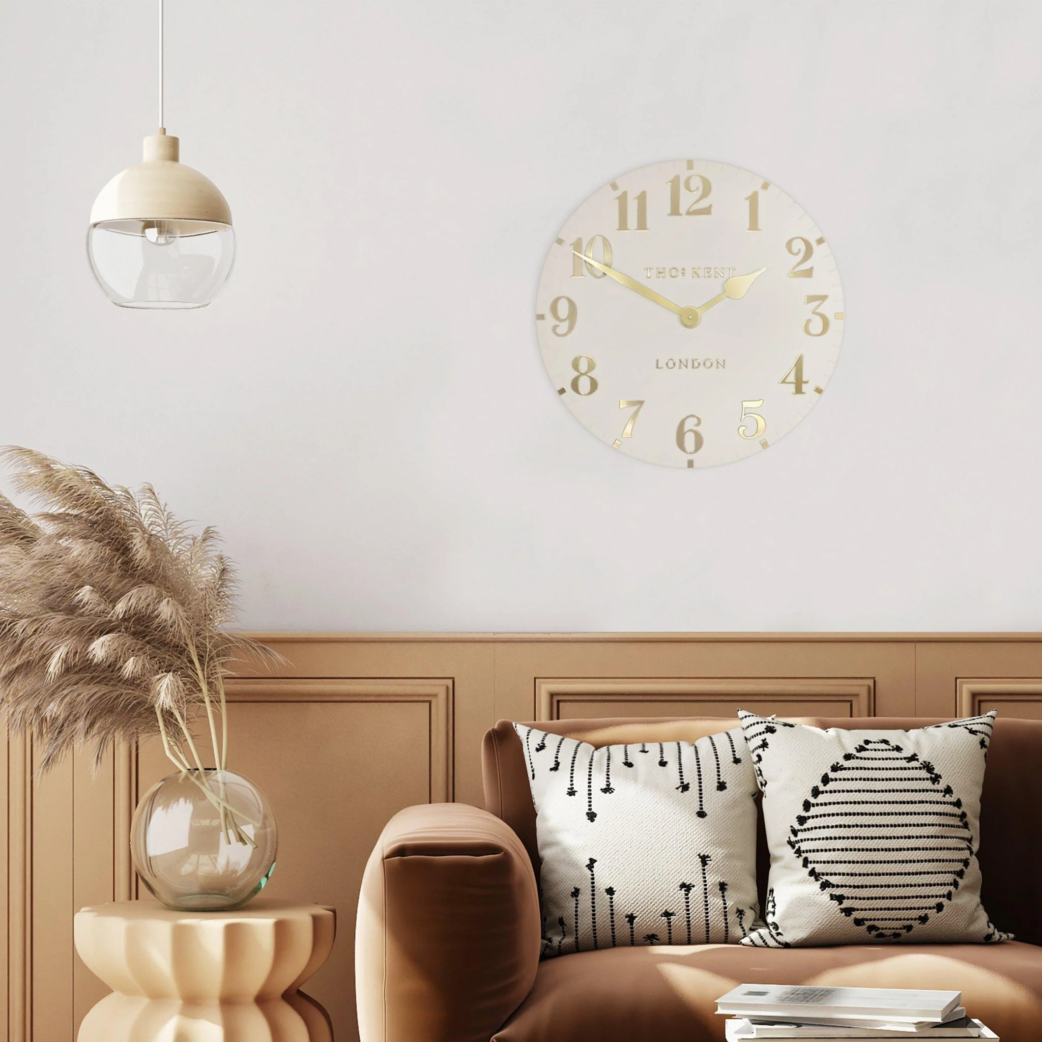 Thomas Kent Arabic Wall Clock - Oatmeal (30cm/12") - Image 2