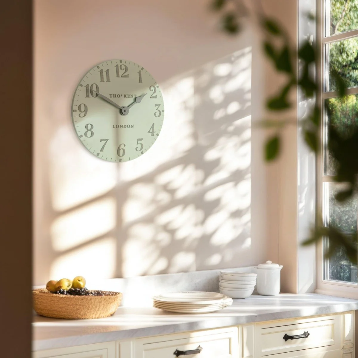 Thomas Kent Arabic Wall Clock - Pearl Green (30cm/12") - Image 2