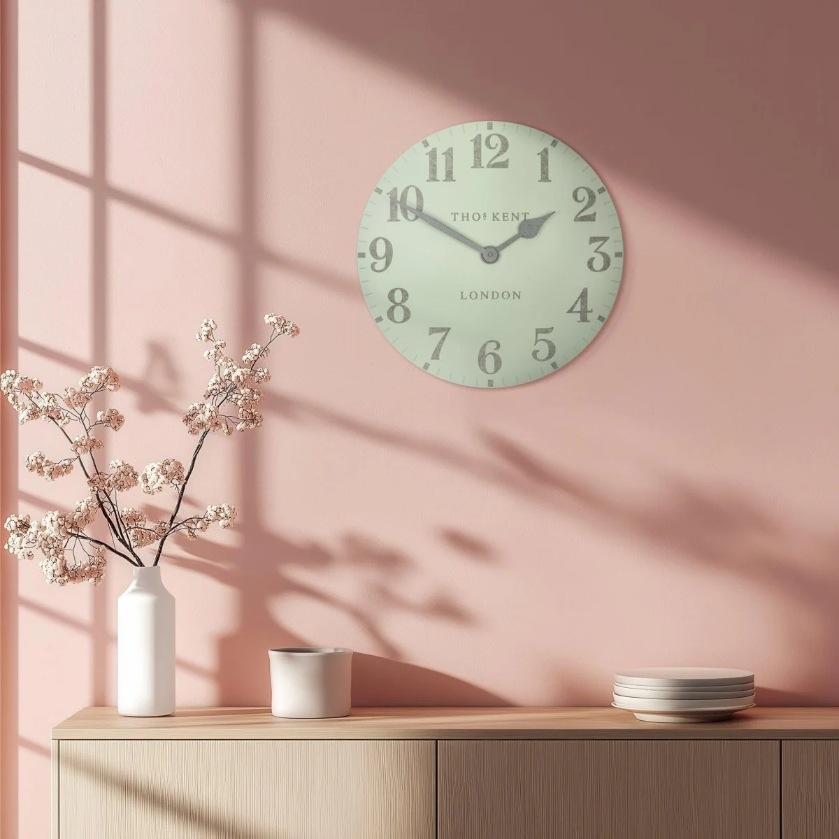 Thomas Kent Arabic Wall Clock - Pearl Green (50cm/20") - Image 2