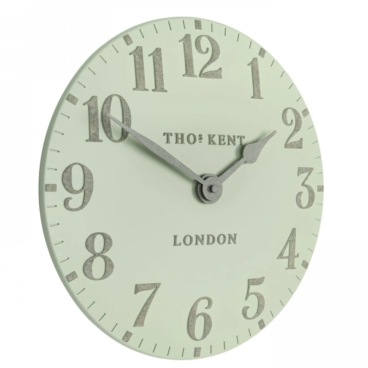 Thomas Kent Arabic Wall Clock - Pearl Green (30cm/12") - Image 6