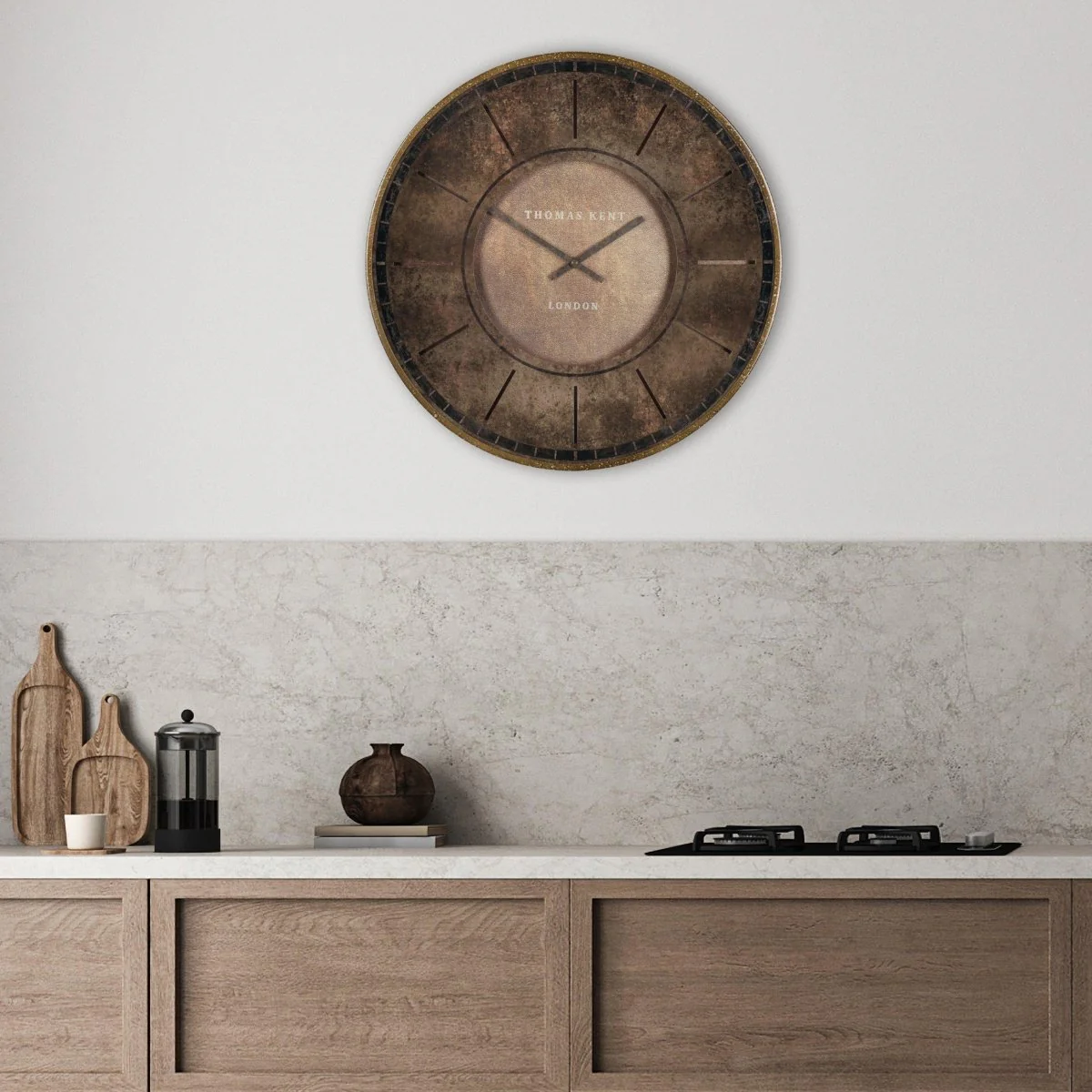 Thomas Kent Florentine Wall Clock (53cm/21") - Leather Effect - Image 2