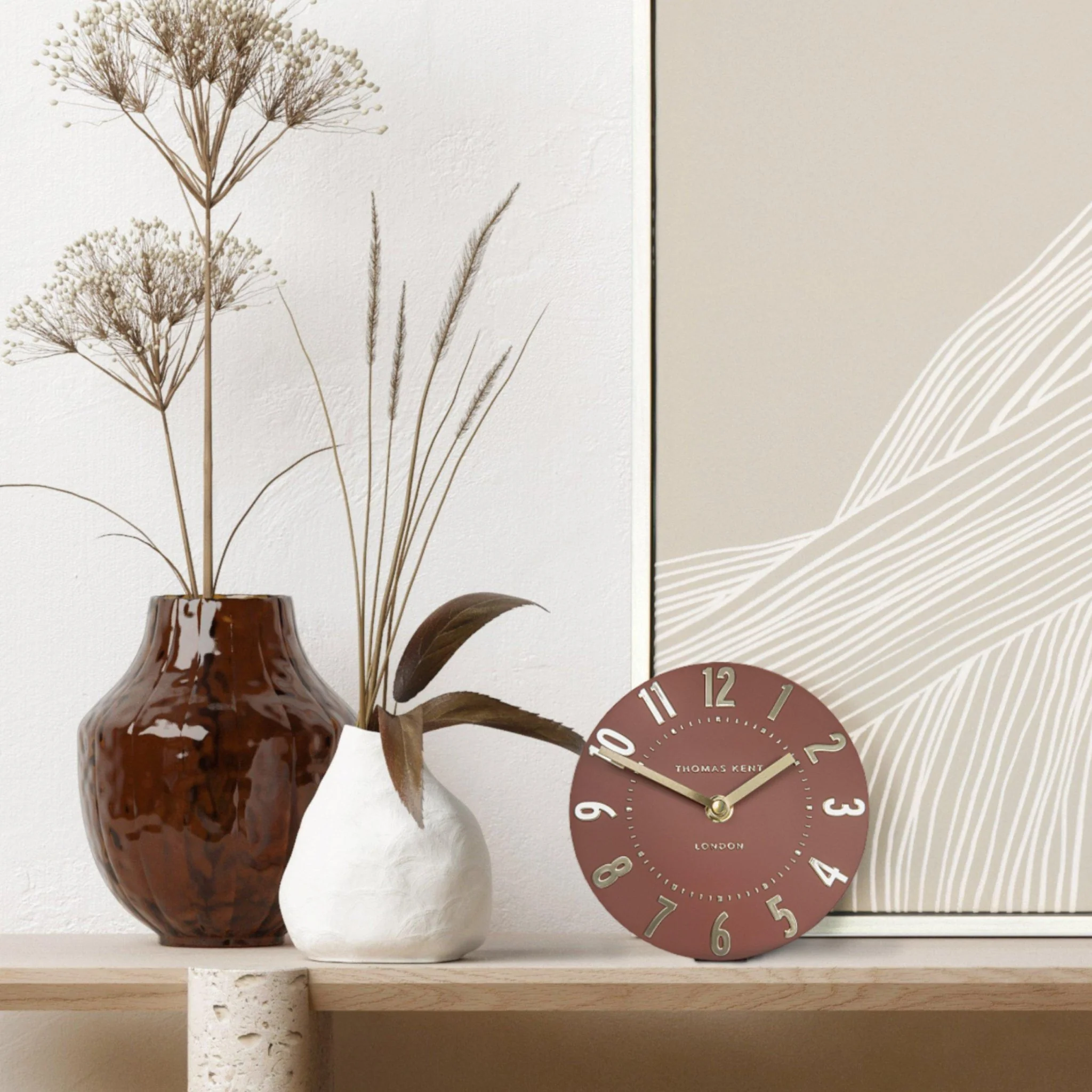 Thomas Kent Mulberry Mantel Clock - Auburn (15cm/6") - Image 2