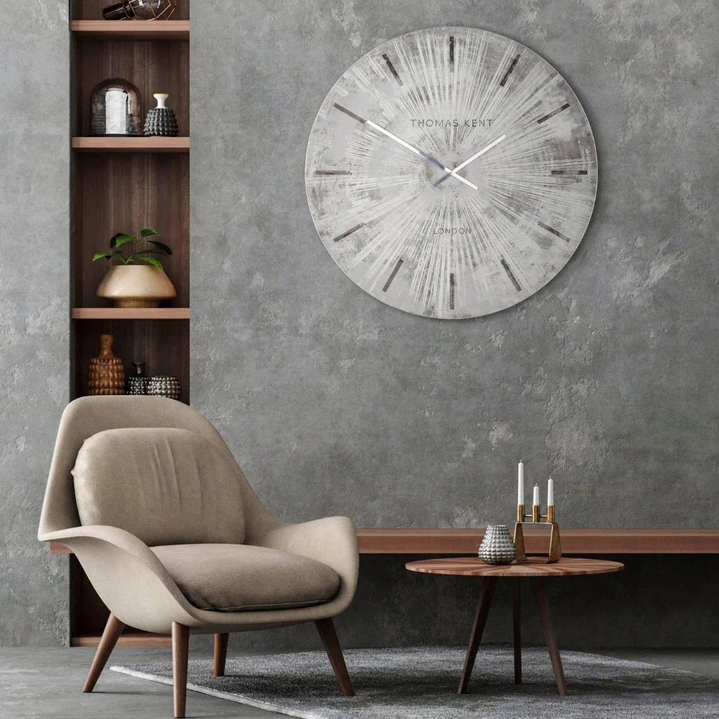 Thomas Kent Starburst Grand Clock - Silver (90cm) - Image 2