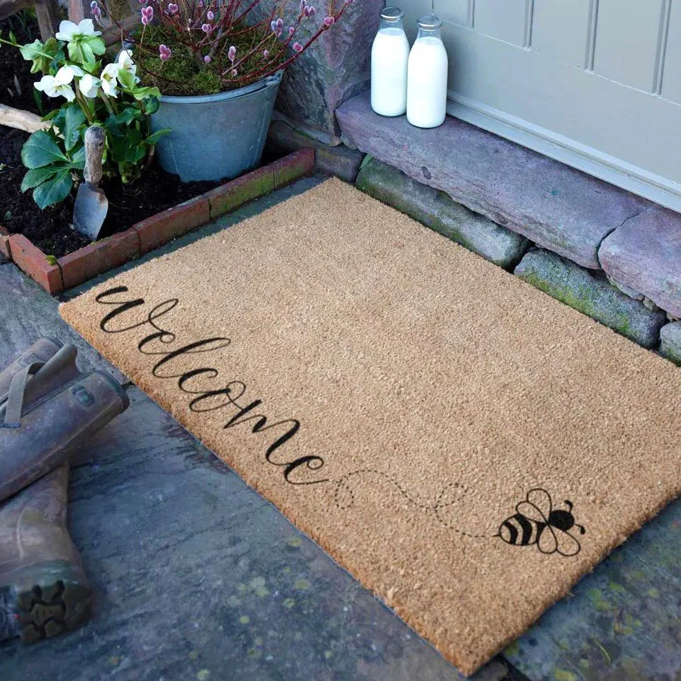 Welcome Bee Doormat - Extra Large