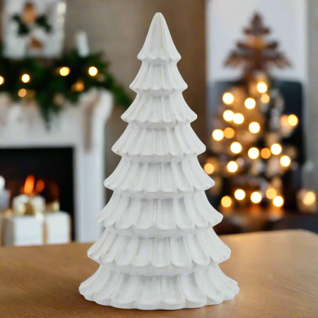 White Ceramic Fir Tree