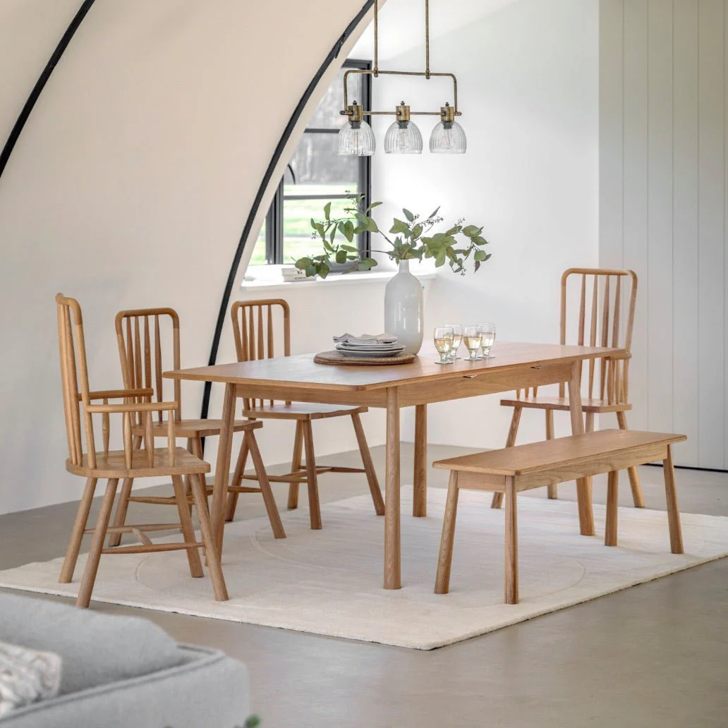 Wycombe Rectangle Extending Dining Table - Oak